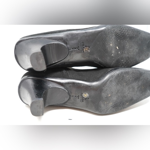 PRADA Italy Black Tessuto Fabric Ankle Booties Side Zip Logo Size 38 / 7.5 - Picture 9 of 10